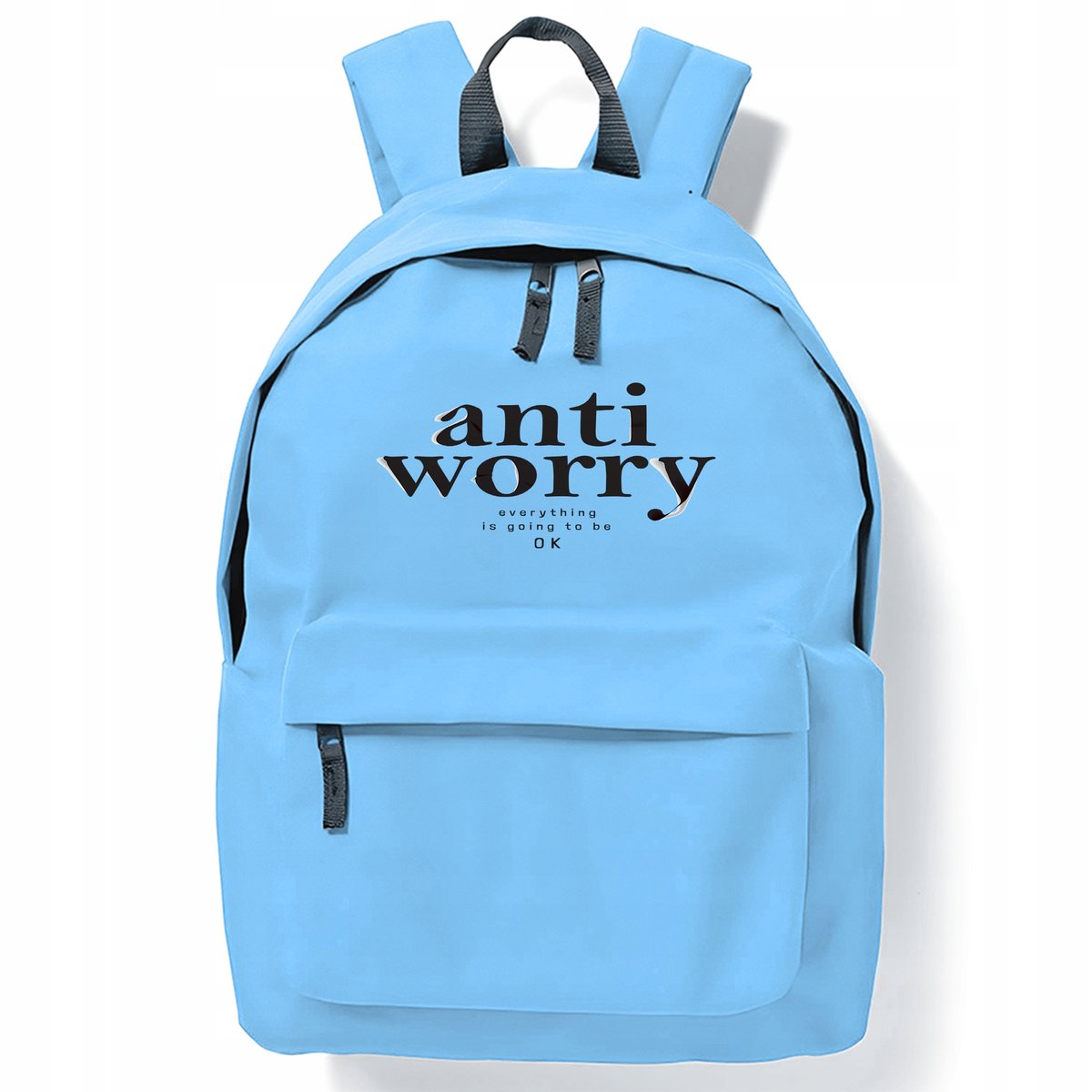 Plecak Do Szkoły Niebieski Anti Worry Wzory