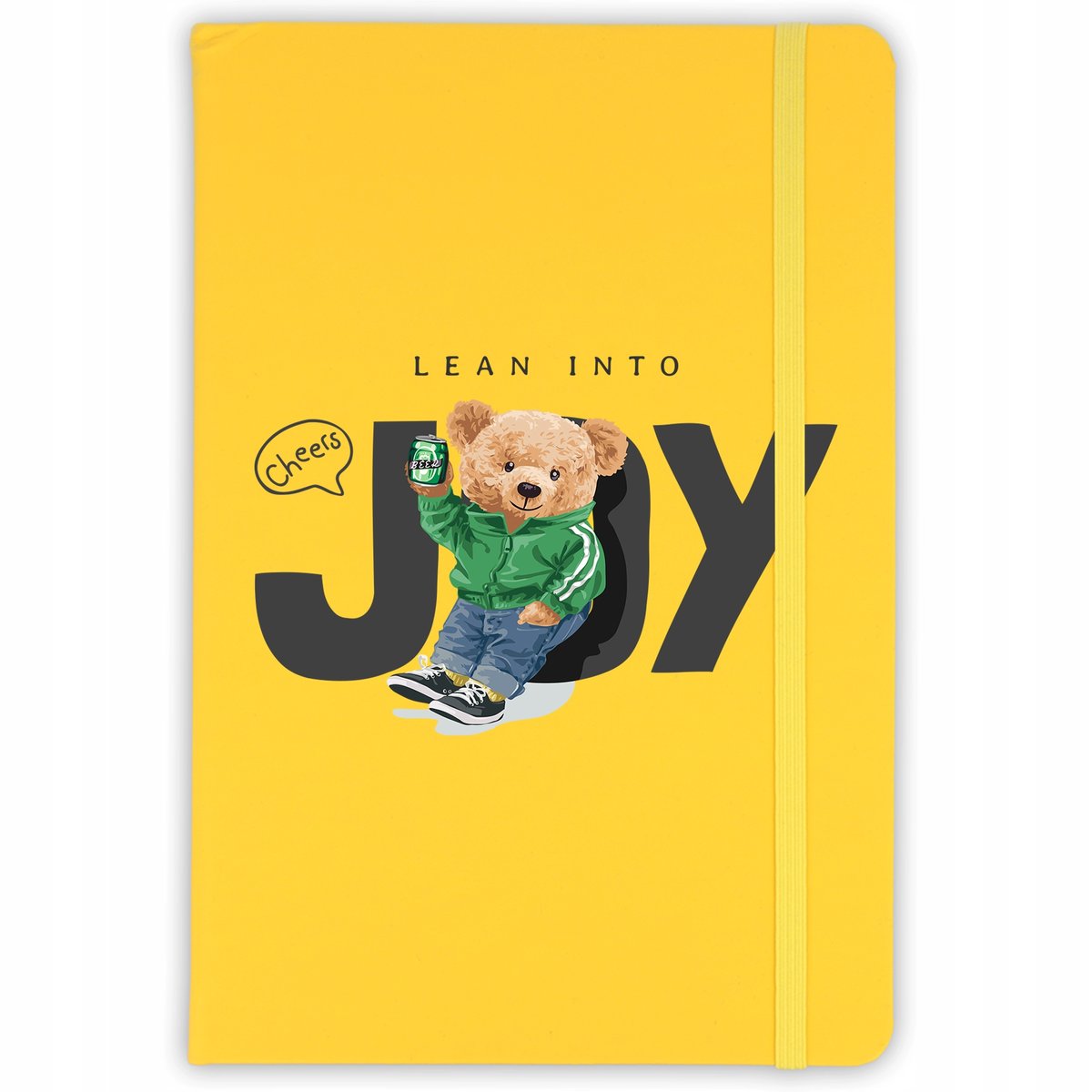 NOTES A5 ŻÓŁTY Notatnik W Linie Gumka TEDDY Wzory