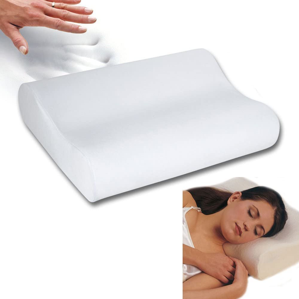 Clixde Ortopedyczna Poduszka Do Spania – Poduszka Podpierająca Kark Z Pianki Z Pamięcią Kształtu 50 X 30 X 10 Cm
