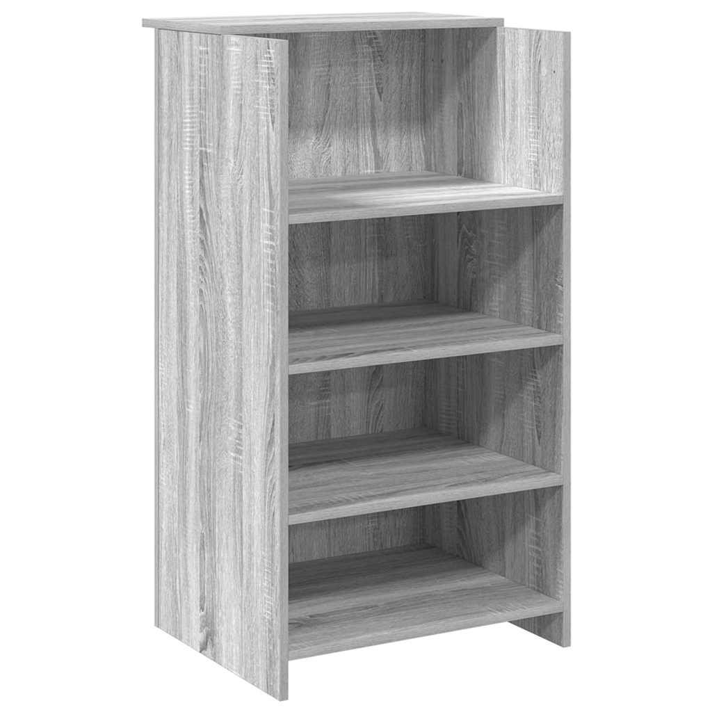 vidaXL Biurko recepcyjne szare Sonoma 55x50x103,5 cm Drewno klejone
