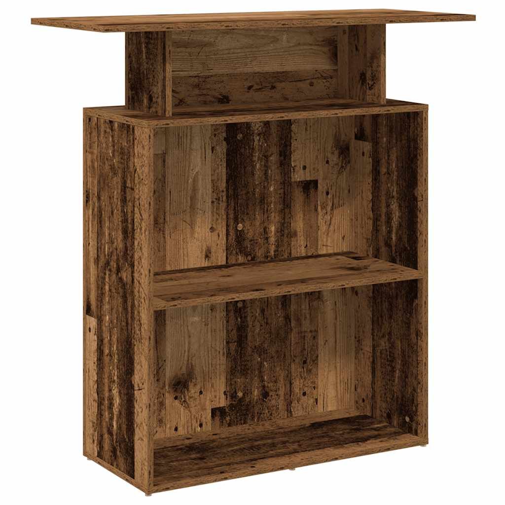 vidaXL Biurko recepcyjne Stare drewno 100x40x104 cm Drewno klejone