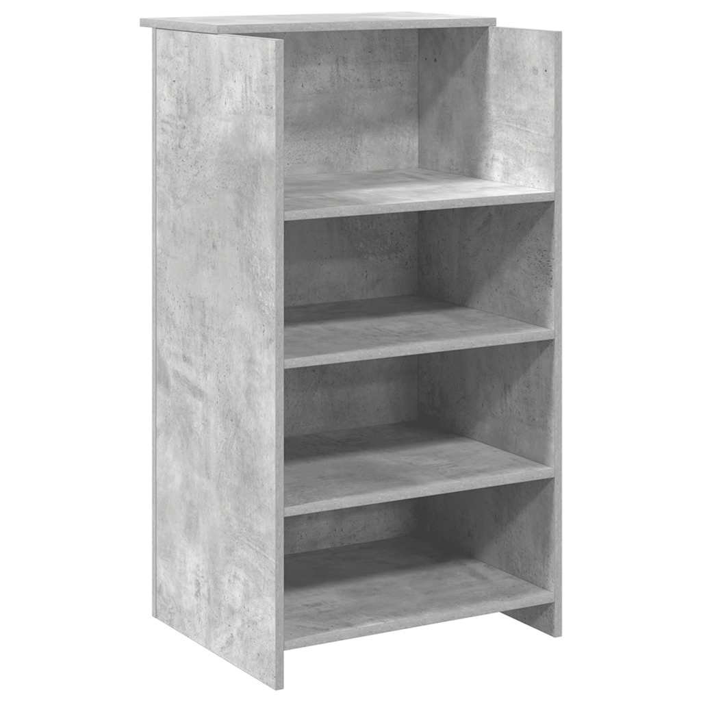 vidaXL Biurko recepcyjne betonowe szare 55x50x103,5 cm drewno klejone