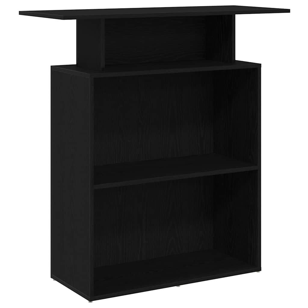 Biurko recepcyjne vidaXL 100x40x104 cm czarne z półką do przechowywania