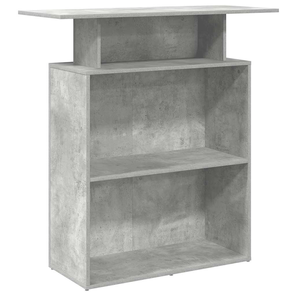 vidaXL Biurko recepcyjne betonowe szare 100x40x104 cm drewno klejone