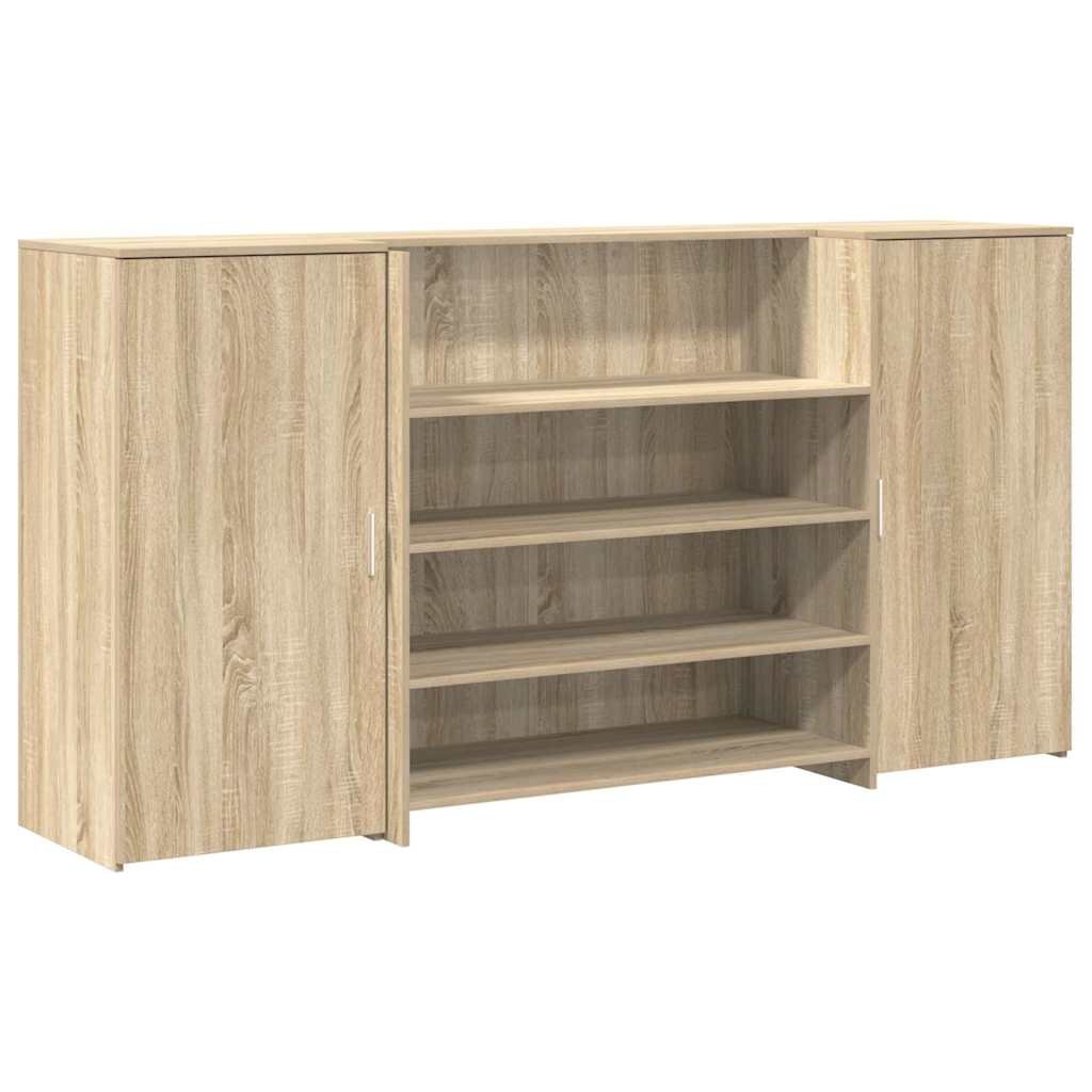 vidaXL Biurko recepcyjne dąb sonoma 200x50x103,5 cm Drewno klejone