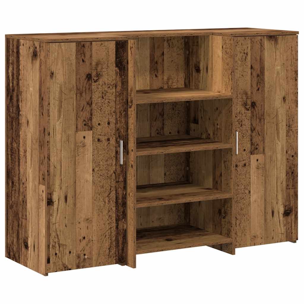 vidaXL Biurko recepcyjne Stare drewno 135x50x103,5 cm Drewno klejone