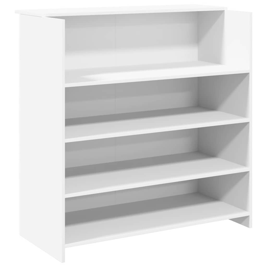 vidaXL Biurko recepcyjne białe 100x50x103,5 cm Drewno klejone