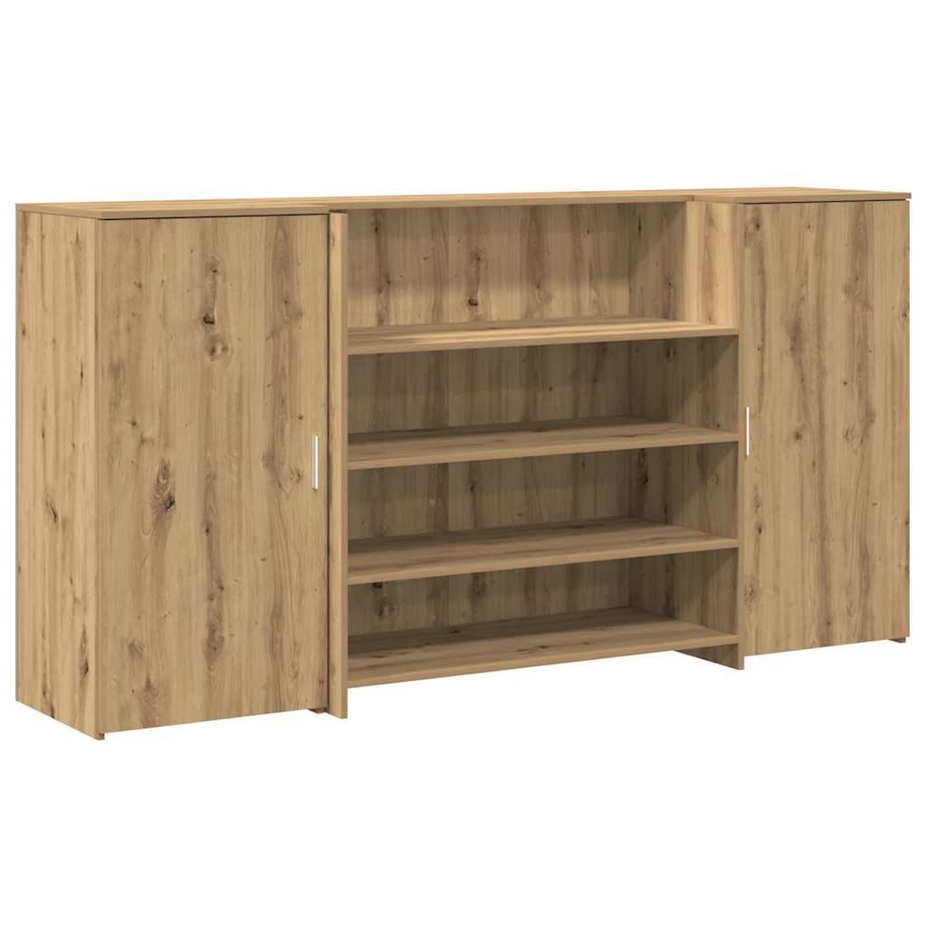 vidaXL Biurko recepcyjne dąb artisan 200x50x103,5 cm Drewno klejone