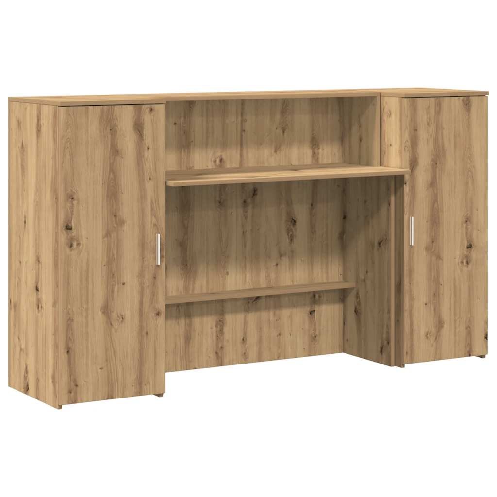 vidaXL Biurko recepcyjne dąb artisan 180x50x103,5 cm Drewno klejone