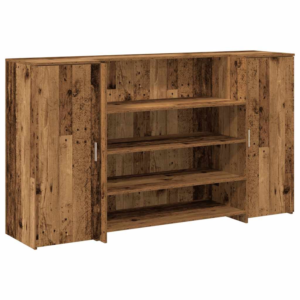 vidaXL Biurko recepcyjne Stare drewno 180x50x103,5 cm Drewno klejone