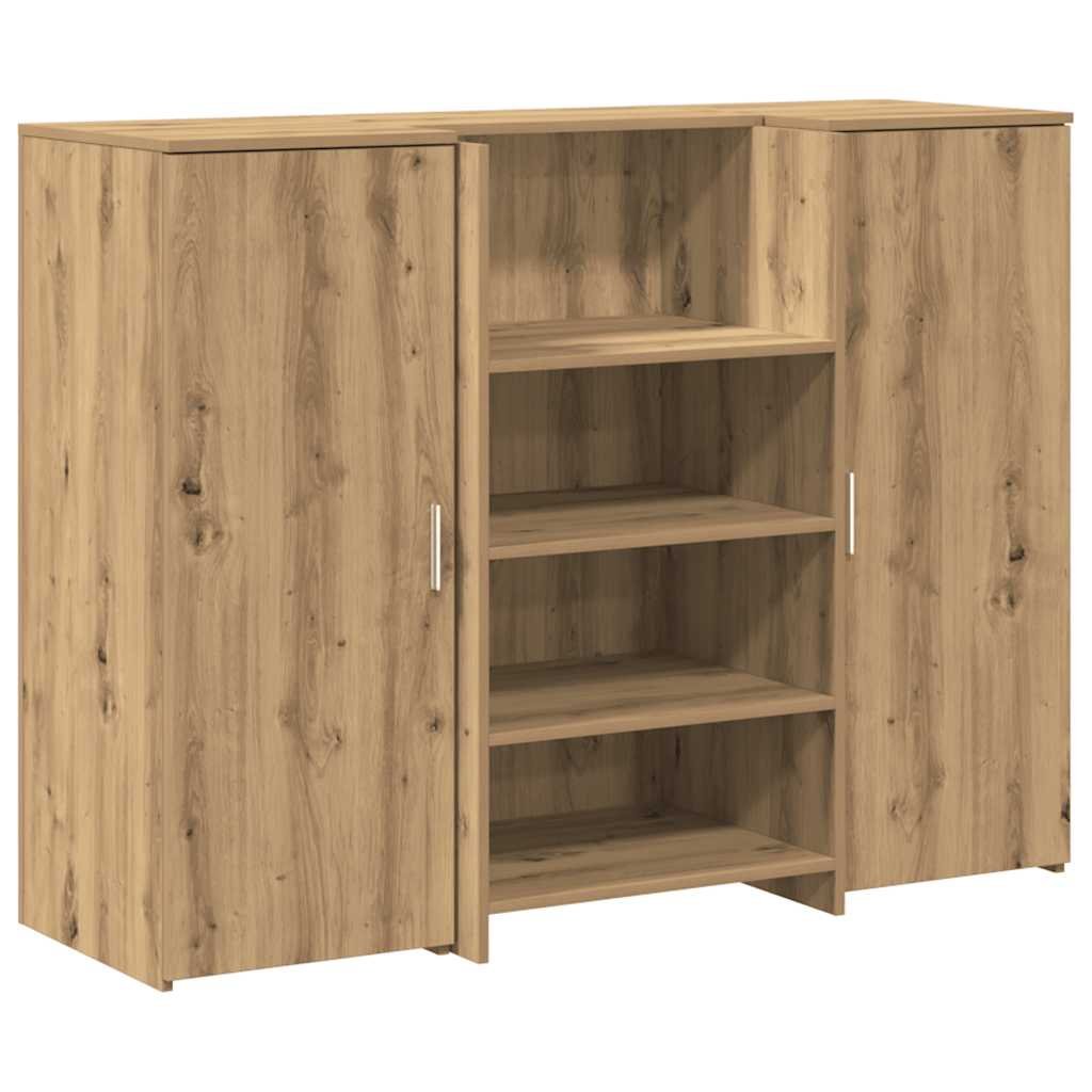 vidaXL Biurko recepcyjne dąb artisan 135x50x103,5 cm Drewno klejone