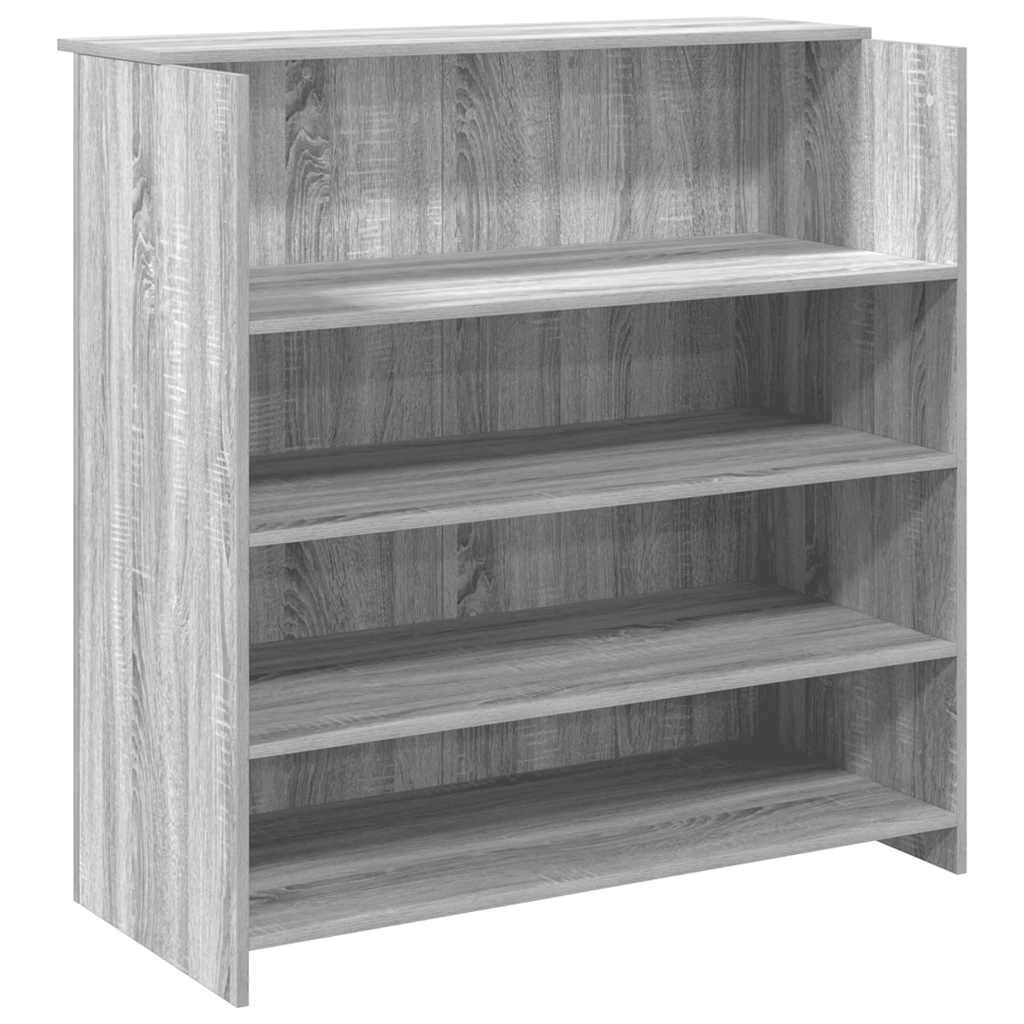 vidaXL Biurko recepcyjne szare Sonoma 100x50x103,5 cm Drewno klejone