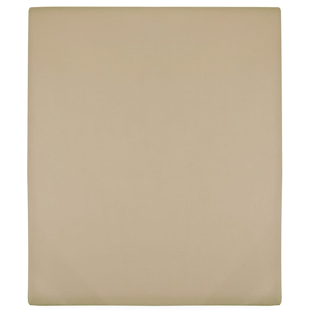 Prześcieradło, taupe, 180x200 cm, dżersej bawełniany