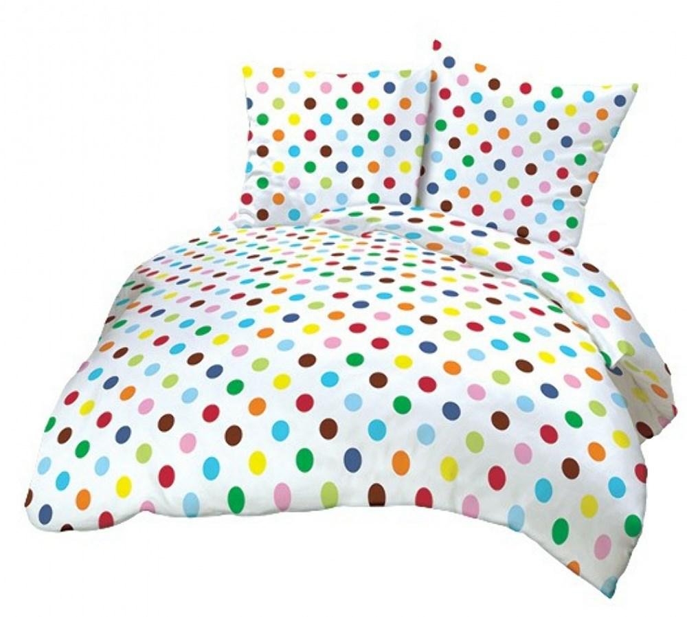 Pościel z kory 180x200 biała kolorowa grochy 030A KK053 Kora 23