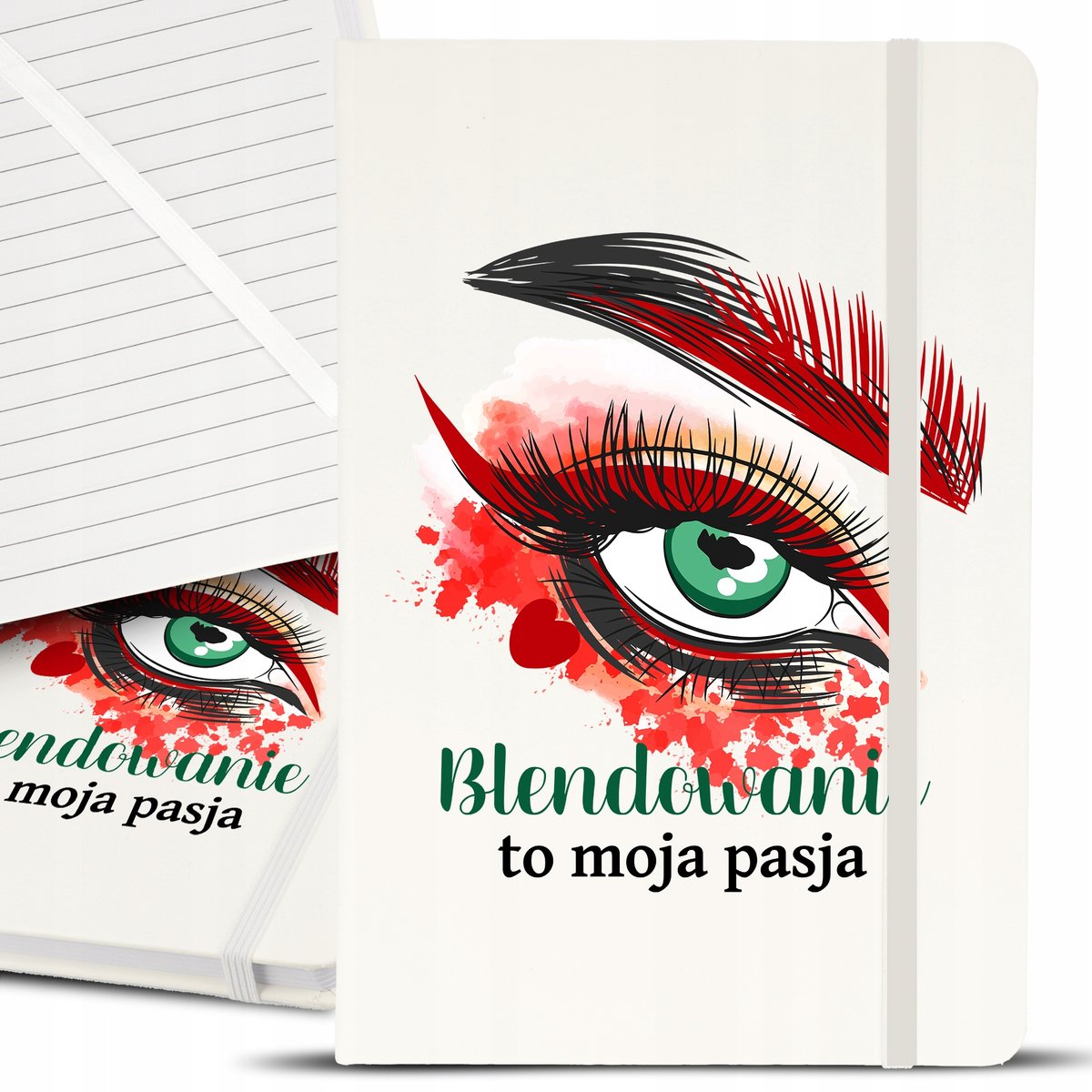 Notes Notatnik A5 Biały BLENDOWANIE TO PASJA Wzory