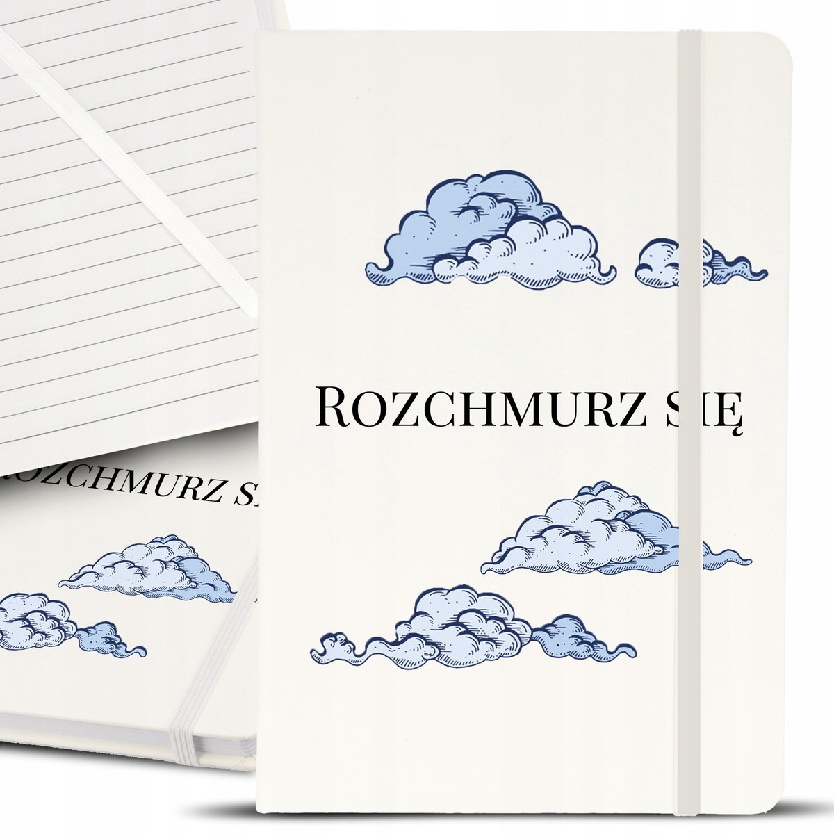 Notes Notatnik Bujo A5 Biały ROZCHMURZ SIĘ Wzory