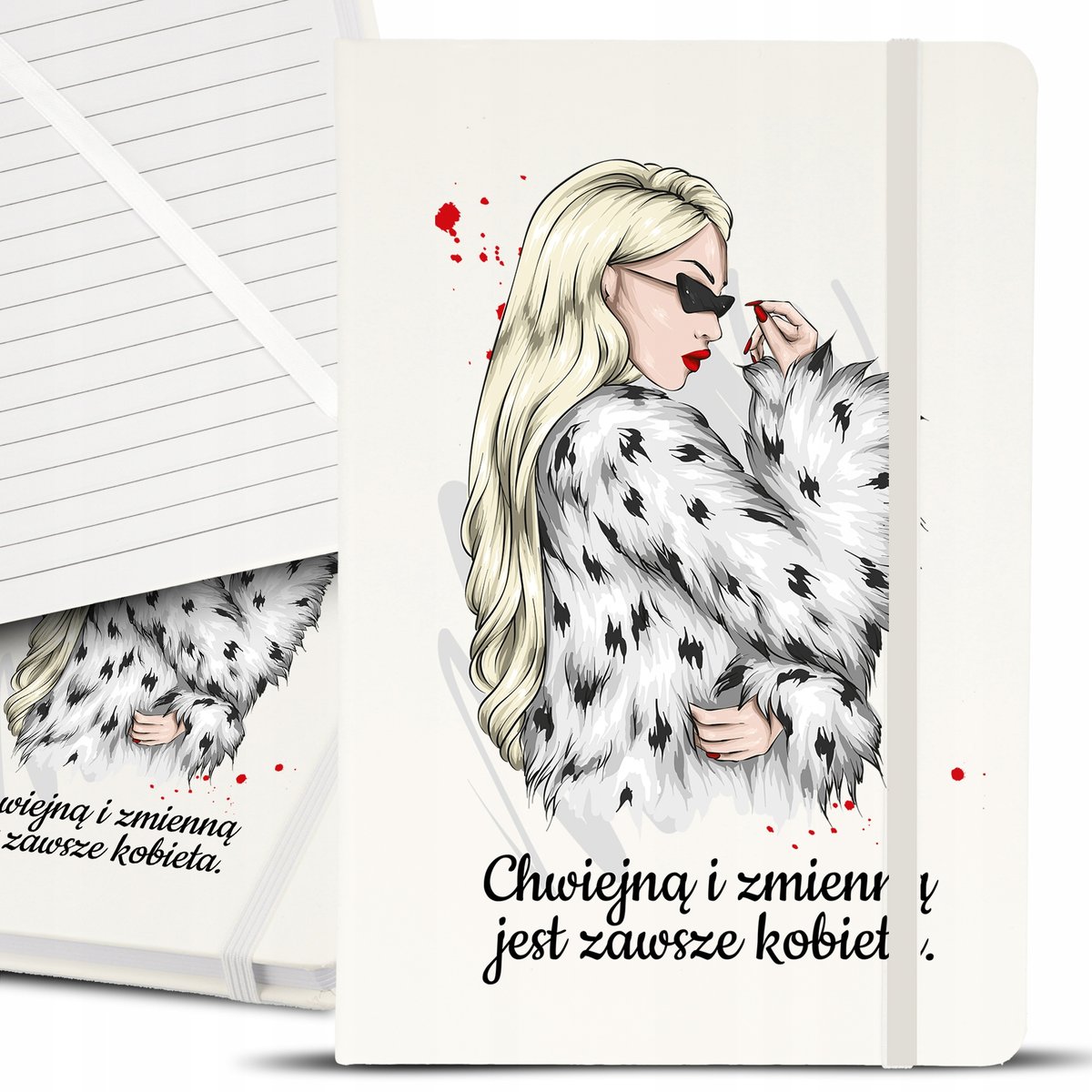 Notes Notatnik Bujo A5 Biały DLA KOBIETY Wzory