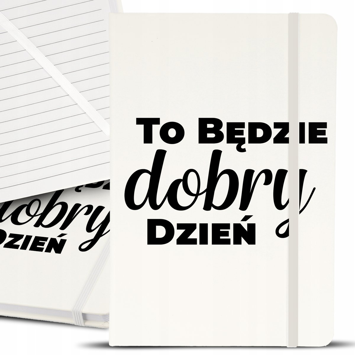 Notes Notatnik Bujo A5 Biały DOBRY DZIEŃ Modne Wz