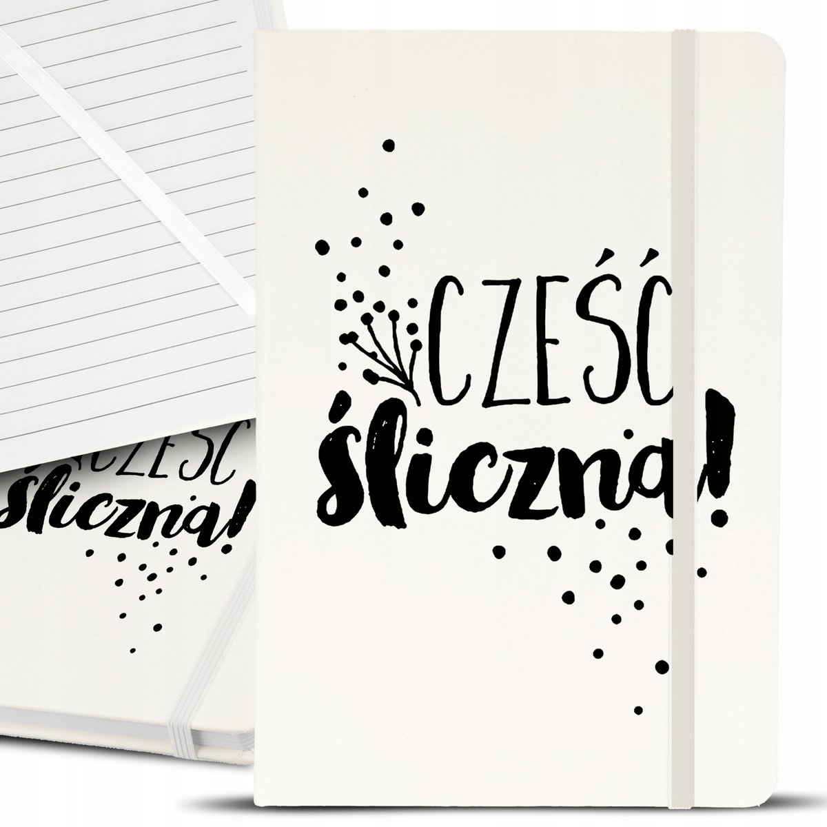 Notes Notatnik Bujo A5 Biały CZEŚĆ ŚLICZNA Wzory