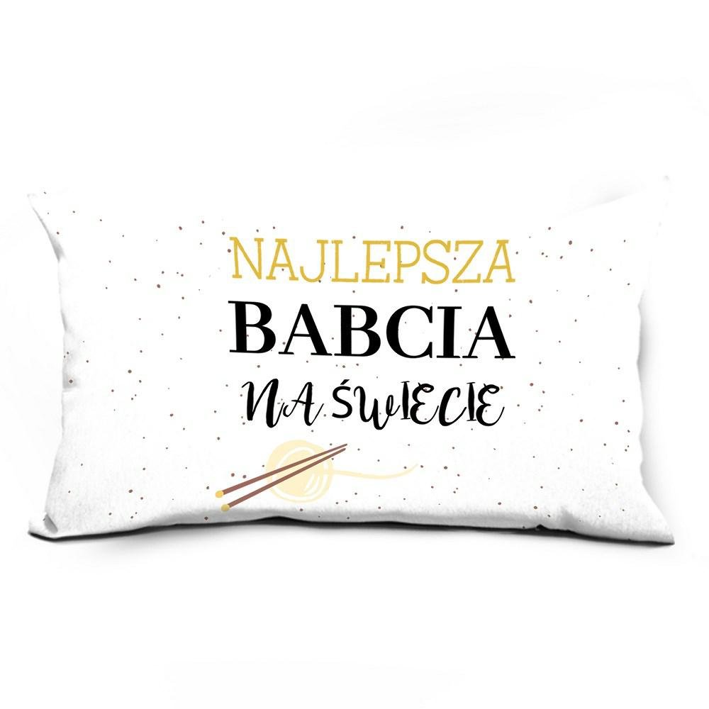 Poduszka 30x50 biała Najlepsza Babcia