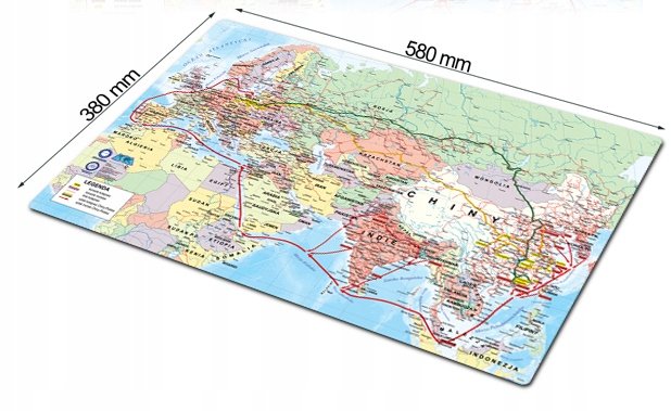 Podkładka Na Biurko Pod Mysz Z Mapą Jedwabny Szlak 2024