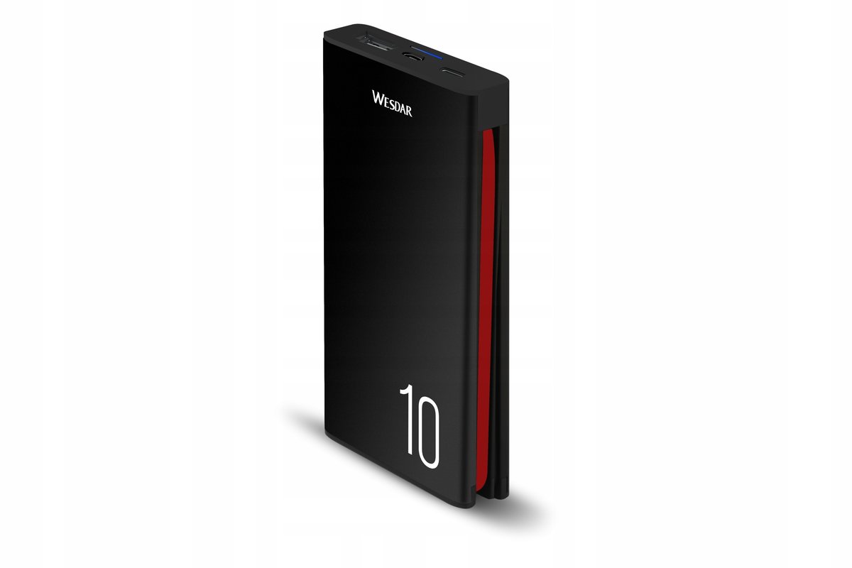 Aluminiowy Powerbank 10000Mah Kabel Micro Usb Typc