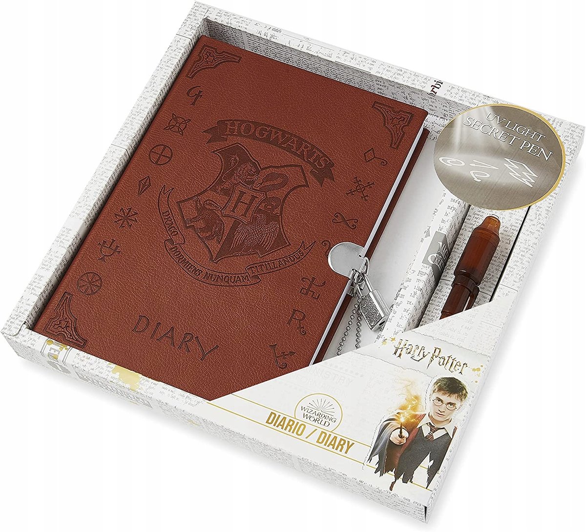 sekretny Pamiętnik HARRY POTTER NOTATNIK + DŁUGOPIS UV magiczny sekretnik
