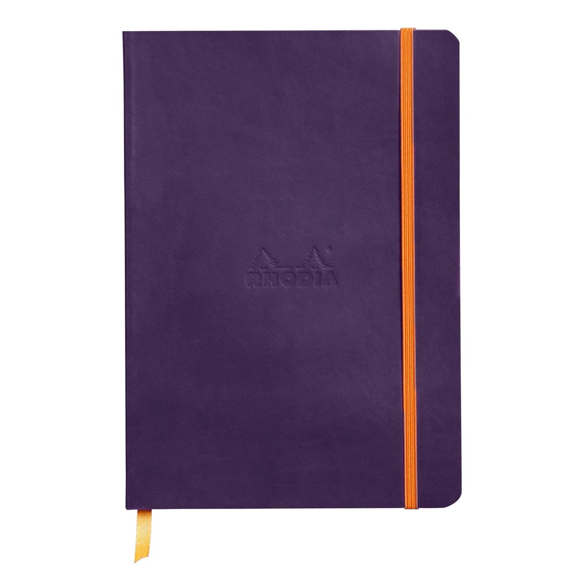 Notatnik Rhodia A5, miękka oprawa, kropki, Oberżyna