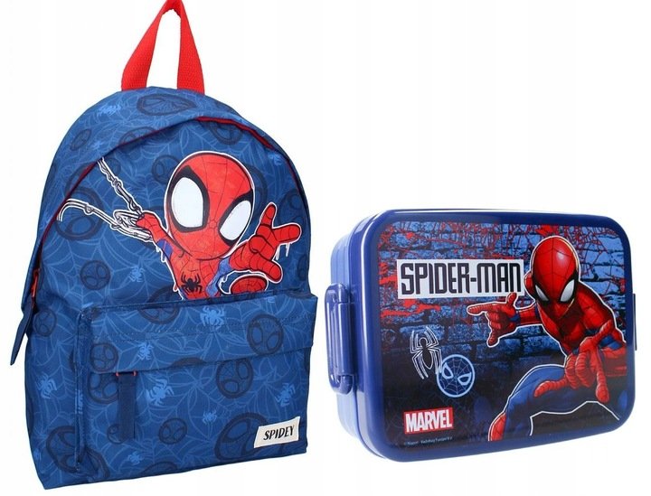 Spidey Plecak Plecaczek Wycieczki Przedszkola Spiderman+Śniadaniówka Szkoła