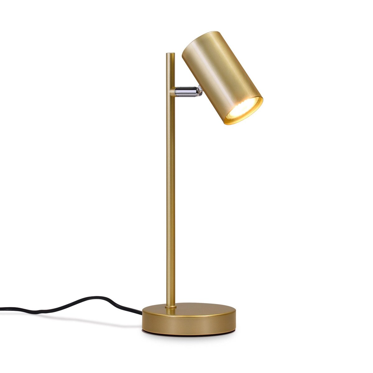 NETTLIFE lampka nocna lampa stołowa do salonu złota obrotowa 350° GU10 złote metalowe biurko