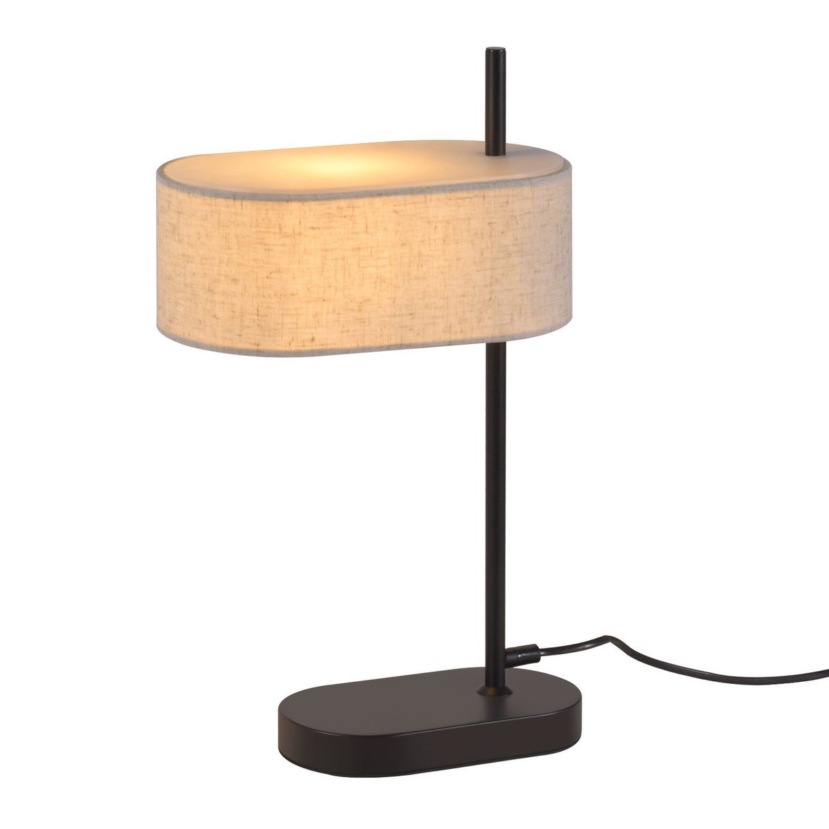 NETTLIFE Lampka nocna do sypialni, zabytkowa lampa stołowa - 44,5 cm E14 czarna pościel z wyłącznikiem retro