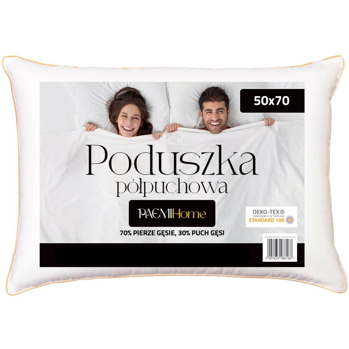 Poduszka z Puchu i Pierza 50x70 PÓŁPUCHOWA PaemiHome