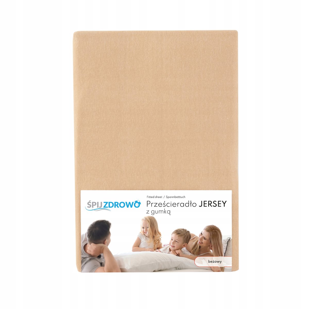 Prześcieradło JERSEY 100% bawełna z gumką GRUBE 80x200