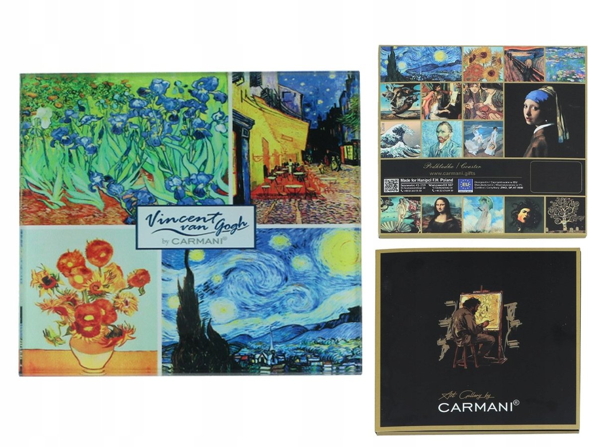 Podkładka szklana - V. van Gogh, kolaż (CARMANI)