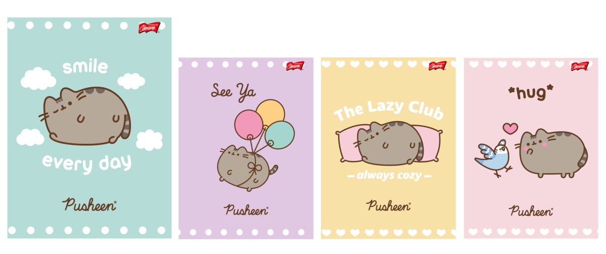 Zeszyt A5 32 kartki linia podwójna dwukolorowa Pusheen Unipap Majewski MIX