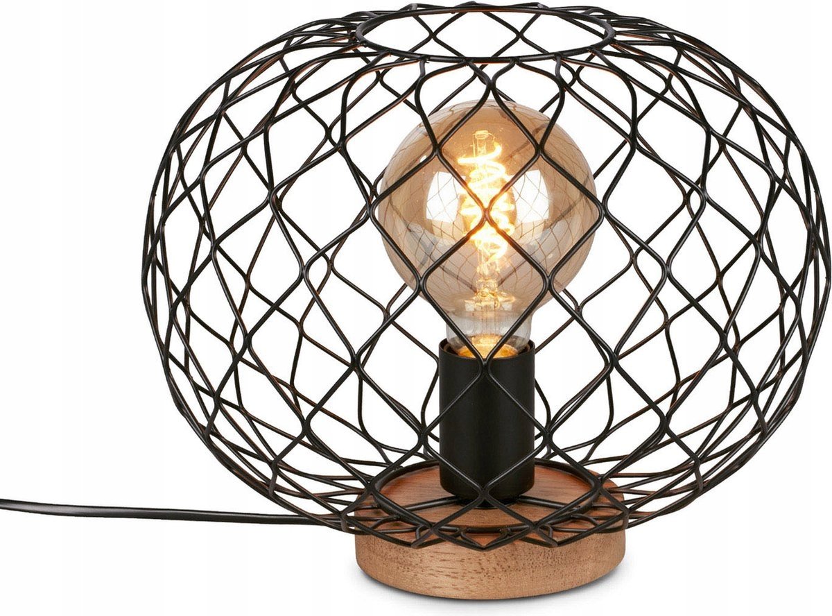 Lampka Nocna - Stołowa - Biurkowa - E27 - Sypialnia - Biuro - Salon Drewno