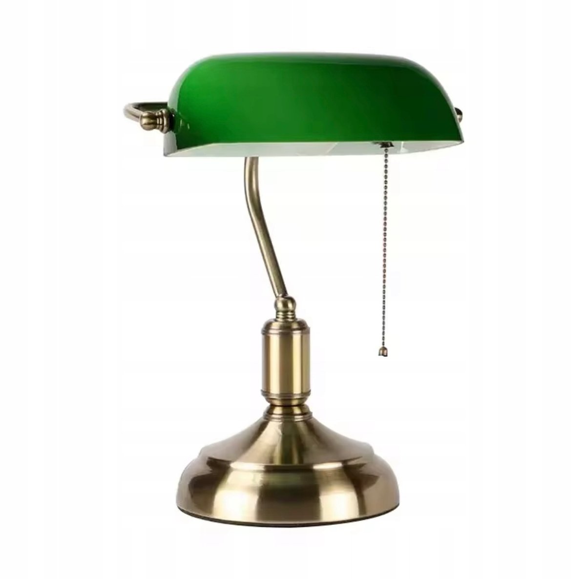 Klasyczna LAMPA BANKIERSKA ZIELONA MAD DOT MOSIĄDZ BIURKOWA E27