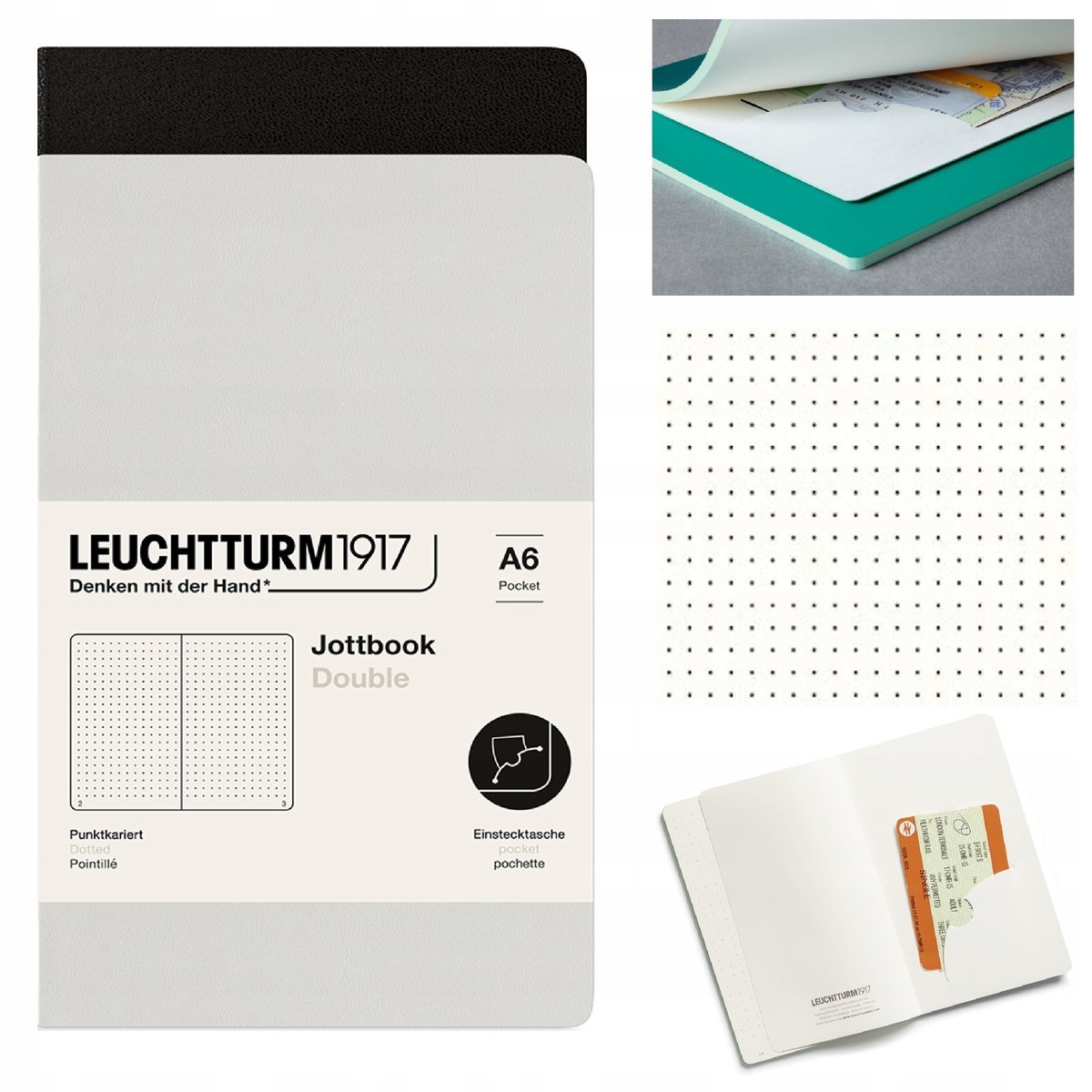 LEUCHTTURM1917 Notatnik Notes A6 Kropka Jottbook bullet journal DWUPAK