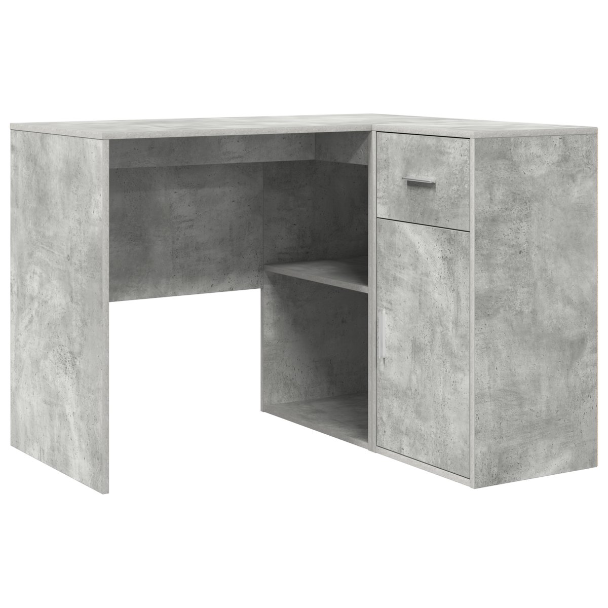 vidaXL Biurko narożne szare 102x88x75 cm Drewno inżynieryjne
