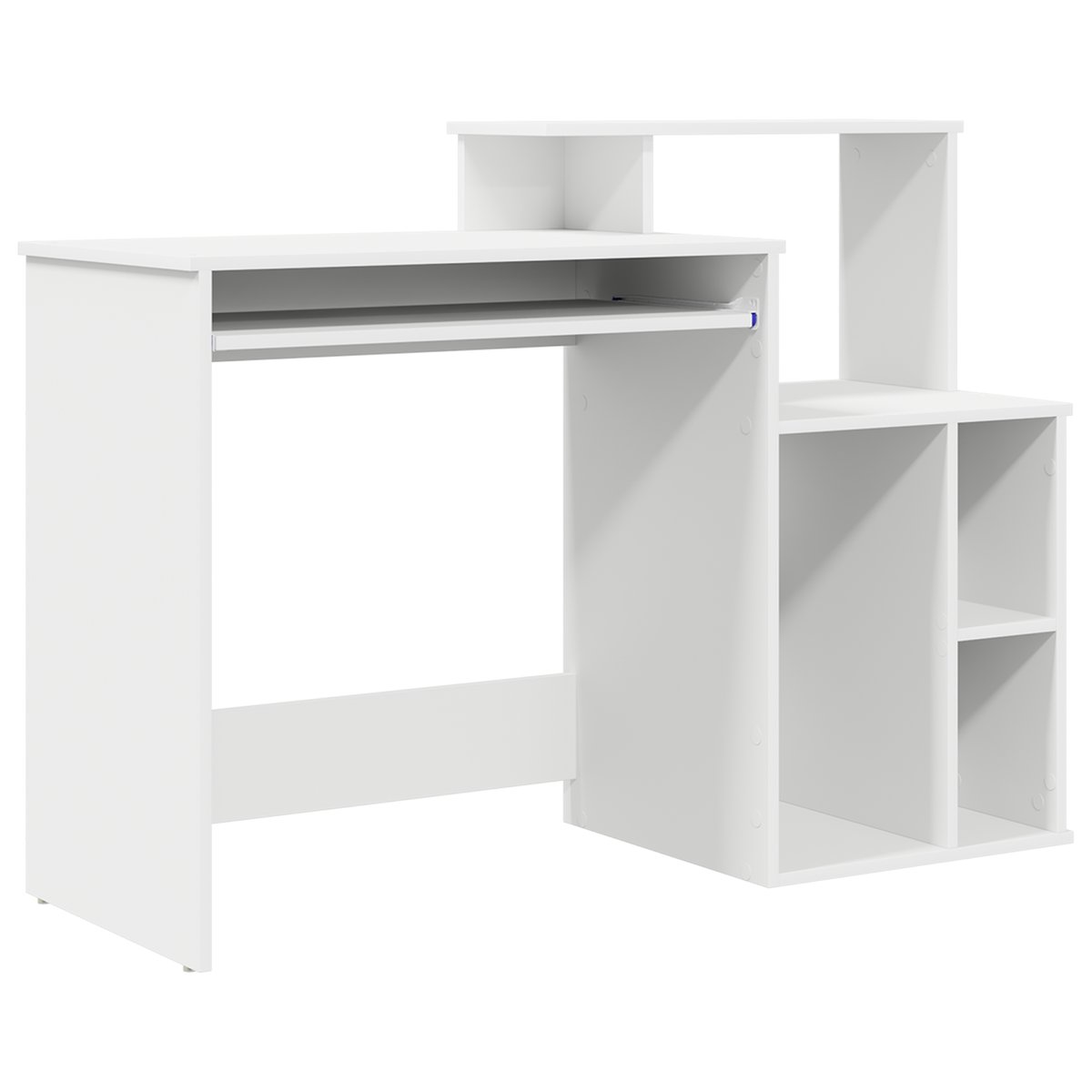 vidaXL Biurko z przechowywaniem Białe 120.5x44x88.5 cm Drewno inżynieryjne
