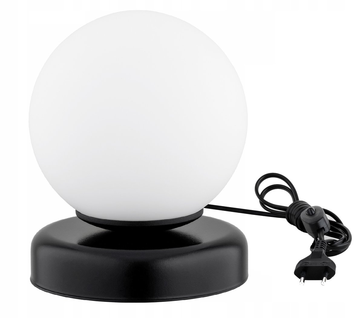 Lampka Biurkowa Nocna Szklana Kula Biała Milo Led