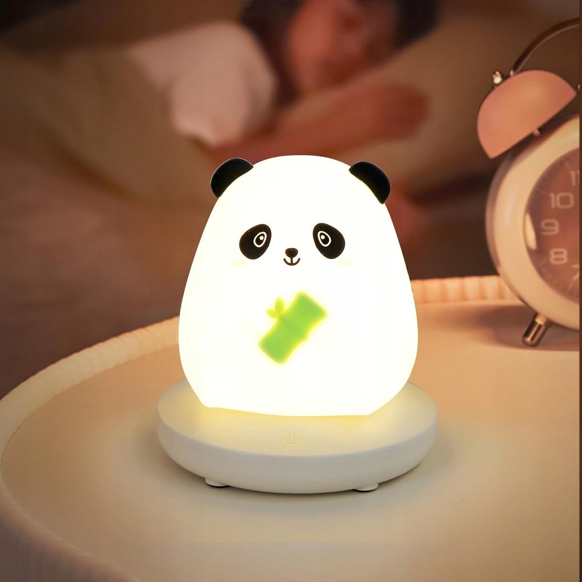 Tealight Panda Dotykowa Urocza Lampka Nocna Dla Dzieci Led Miękki Silikon