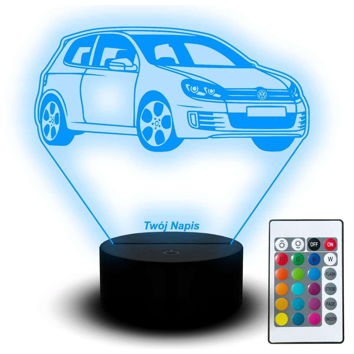 Led Lampka Na Biurko Volkswagen Golf 6 VI GTI Auto Samochód Imię Prezent