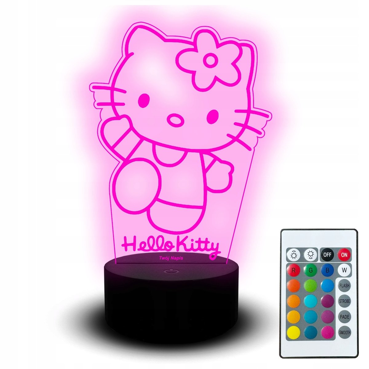 Nocna Lampka Led na Biurko Hello Kitty Koty Kot Statuetka Bajka Dla Dziecka
