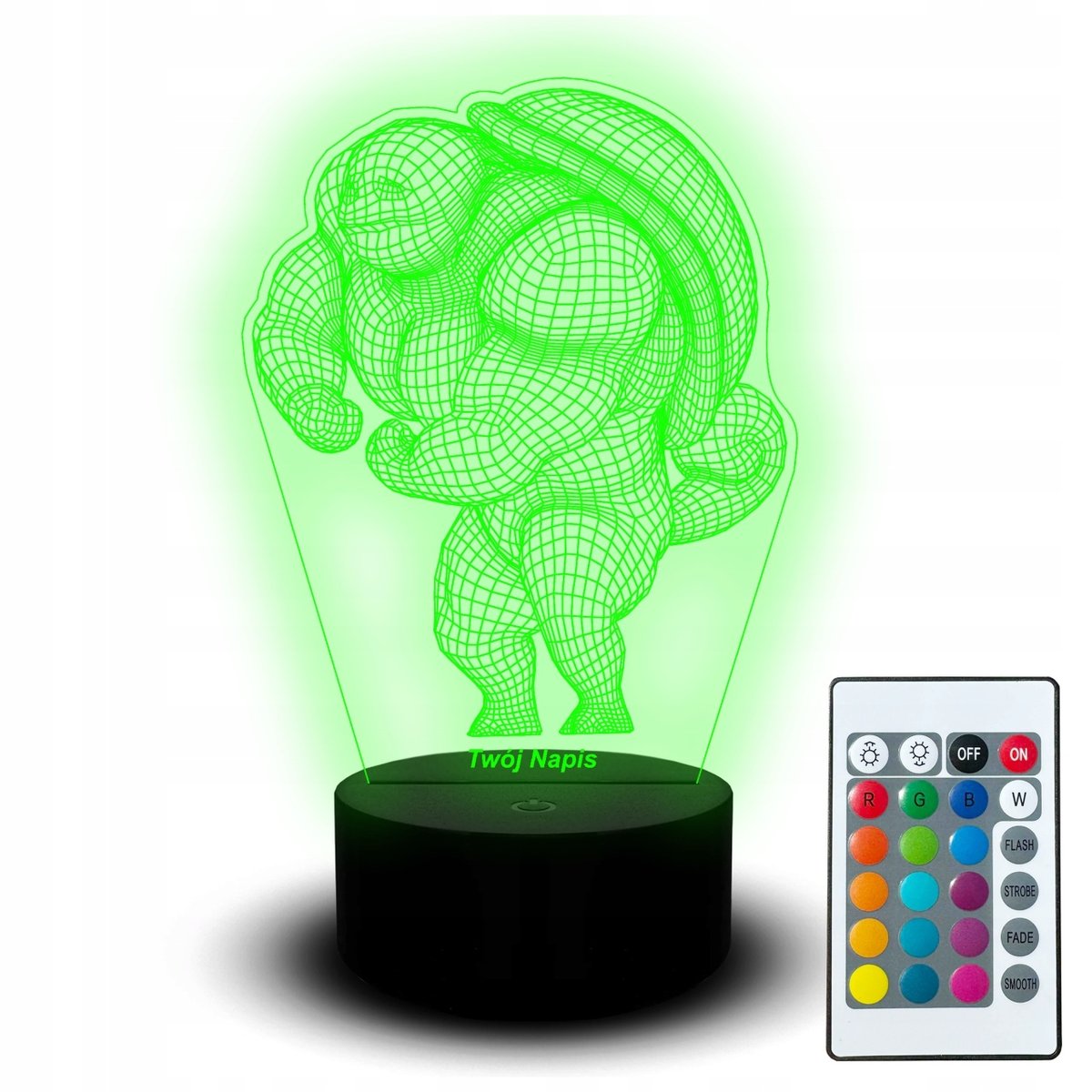 Lampka Żółw Lądowy Ninja Figurka Led Zwierzę Grawer Dla Dziecka