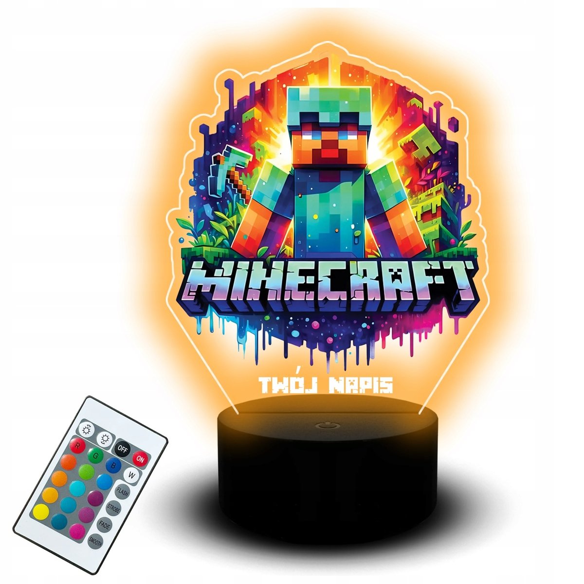 Statuetka Gamingowa Lampka Led Minecraft Prezent dla Dzieci Gra Zestaw