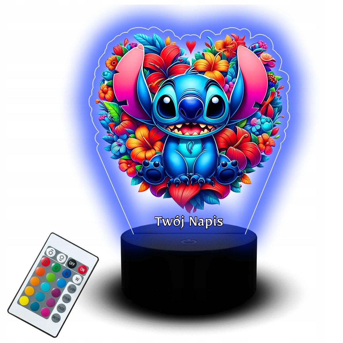 Statuetka Lampka Led Nocna Stitch dla Dzieci na Prezent Zestaw Stich Lilo