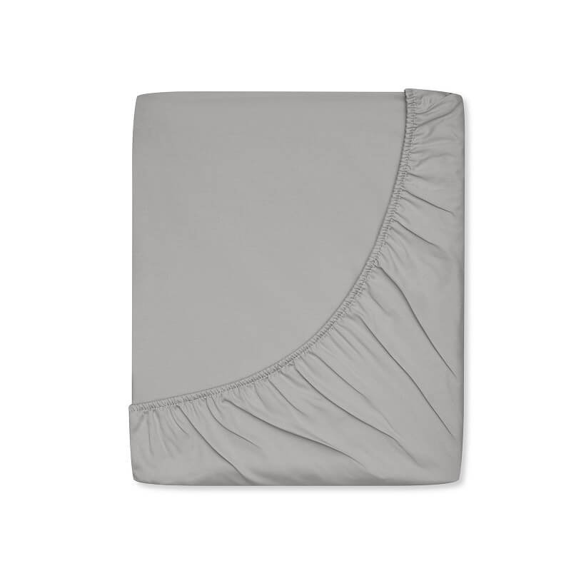 Prześcieradło satynowe z gumką cloudy grey 160 x 200 cm