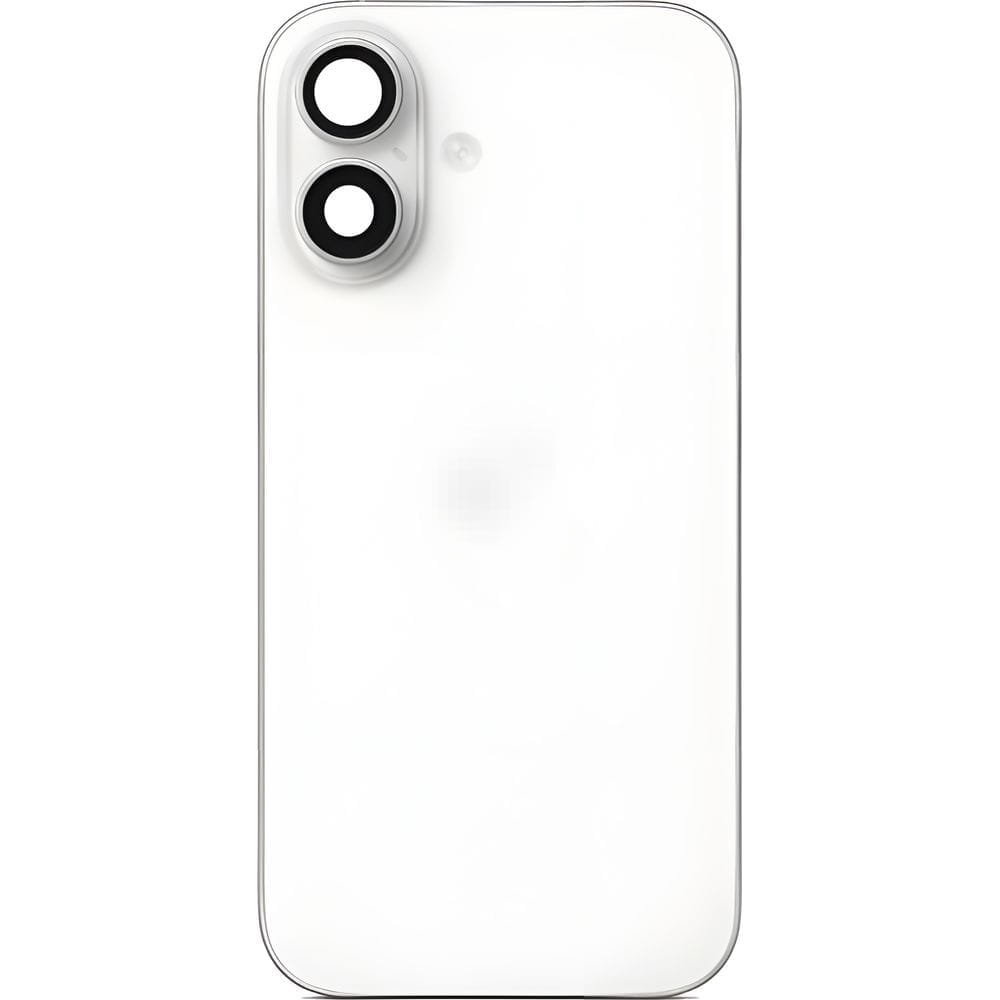 Tylna szyba z ramką, klapka baterii, panel tylny plecki do iPhone 16 Plus, biała