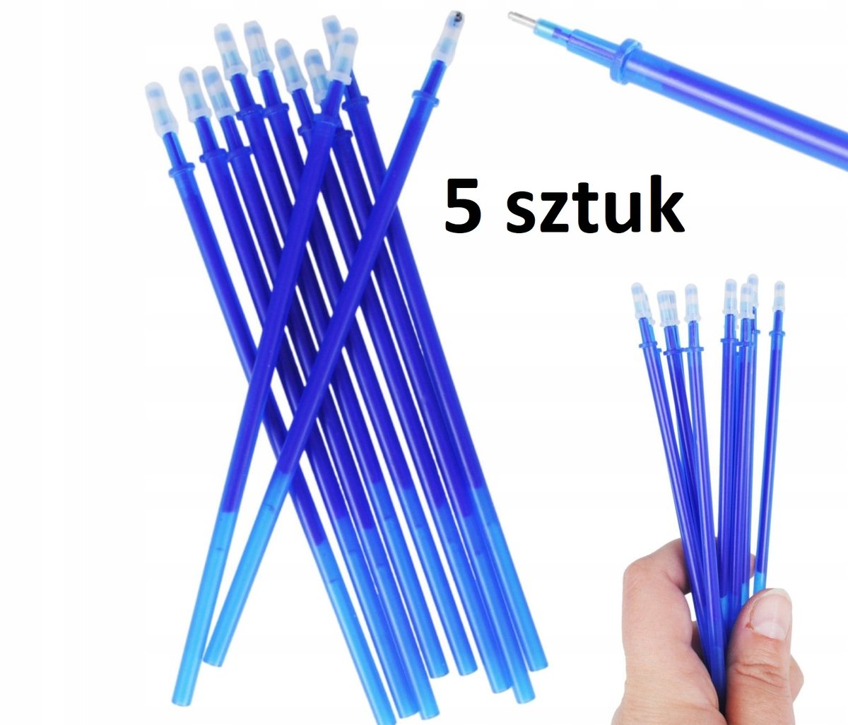 Magiczne wkłady ścieralne do długopisa Znika pod wpływem ognia! 5 sztuk